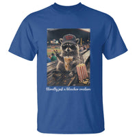Literally Just A Bleacher Creature Funny Raccoon Baseball Graphic T Shirt Cool Game Day Fan Gift