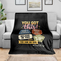 Retro Test Day Motivation You Got This Throw Blanket Rock The Test Believe In You Inspirational Teacher