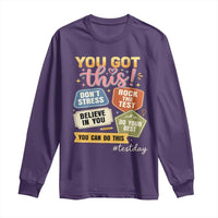 Retro Test Day Motivation You Got This Long Sleeve Shirt Rock The Test Believe In You Inspirational Teacher