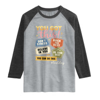 Retro Test Day Motivation You Got This Raglan Shirt Rock The Test Believe In You Inspirational Teacher