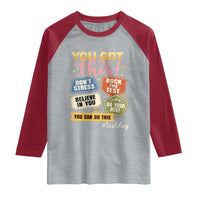 Retro Test Day Motivation You Got This Raglan Shirt Rock The Test Believe In You Inspirational Teacher