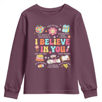 Groovy I Believe In You Testing Motivation Youth Sweatshirt More Than A Score for Teacher Student