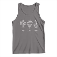 Fennel Dill Thyme Subtle FDT Tank Top Botanical Herb Line Art Political Satire