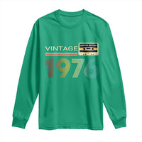 Vintage 1976 Retro Cassette Tape Graphic Long Sleeve Shirt Awesome Since 1976 Birthday Gift