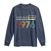 Vintage 1976 Retro Cassette Tape Graphic Long Sleeve Shirt Awesome Since 1976 Birthday Gift