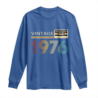 Vintage 1976 Retro Cassette Tape Graphic Long Sleeve Shirt Awesome Since 1976 Birthday Gift