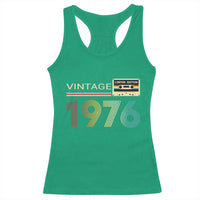Vintage 1976 Retro Cassette Tape Graphic Racerback Tank Top Awesome Since 1976 Birthday Gift