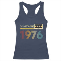 Vintage 1976 Retro Cassette Tape Graphic Racerback Tank Top Awesome Since 1976 Birthday Gift