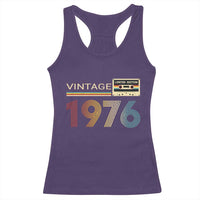 Vintage 1976 Retro Cassette Tape Graphic Racerback Tank Top Awesome Since 1976 Birthday Gift