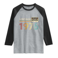 Vintage 1976 Retro Cassette Tape Graphic Raglan Shirt Awesome Since 1976 Birthday Gift