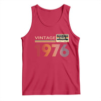 Vintage 1976 Retro Cassette Tape Graphic Tank Top Awesome Since 1976 Birthday Gift