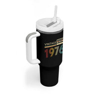 Vintage 1976 Retro Cassette Tape Graphic Tumbler With Handle Awesome Since 1976 Birthday Gift