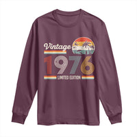Vintage 1976 Limited Edition Long Sleeve Shirt Retro Sunset 50th Birthday Graphic