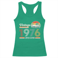 Vintage 1976 Limited Edition Racerback Tank Top Retro Sunset 50th Birthday Graphic