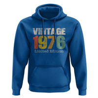Vintage 1976 Limited Edition Hoodie Distressed Retro Typography 50th Birthday