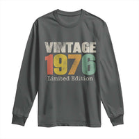 Vintage 1976 Limited Edition Long Sleeve Shirt Distressed Retro Typography 50th Birthday