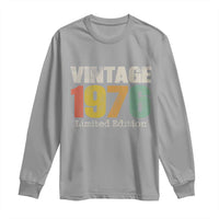 Vintage 1976 Limited Edition Long Sleeve Shirt Distressed Retro Typography 50th Birthday