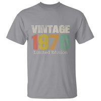 Vintage 1976 Limited Edition T Shirt Distressed Retro Typography 50th Birthday