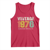 Vintage 1976 Limited Edition Tank Top Distressed Retro Typography 50th Birthday
