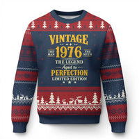 Vintage 1976 Aged to Perfection Ugly Christmas Sweater Limited Edition Retro 50th Birthday