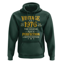 Vintage 1976 Aged to Perfection Hoodie Limited Edition Retro 50th Birthday
