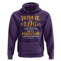 Vintage 1976 Aged to Perfection Hoodie Limited Edition Retro 50th Birthday