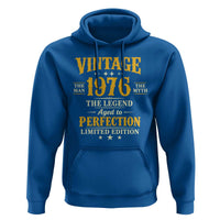 Vintage 1976 Aged to Perfection Hoodie Limited Edition Retro 50th Birthday