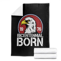 Patriotic Bicentennial Born 1976 Throw Blanket American Bald Eagle 50th Birthday