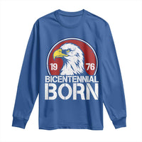 Patriotic Bicentennial Born 1976 Long Sleeve Shirt American Bald Eagle 50th Birthday