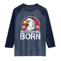 Patriotic Bicentennial Born 1976 Raglan Shirt American Bald Eagle 50th Birthday