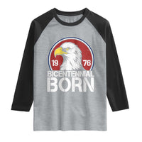 Patriotic Bicentennial Born 1976 Raglan Shirt American Bald Eagle 50th Birthday