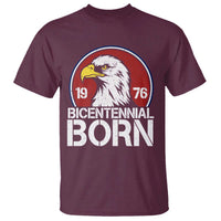 Patriotic Bicentennial Born 1976 T Shirt American Bald Eagle 50th Birthday