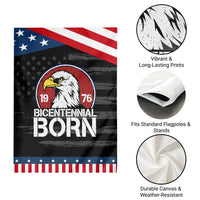 Bicentennial Born 1976 Patriotic Garden Flag American Bald Eagle 50th Birthday