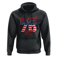 Retro Bicentennial Babe Est 1976 Hoodie 4th of July 50th Birthday Gift