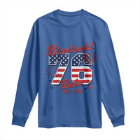 Retro Bicentennial Babe Est 1976 Long Sleeve Shirt 4th of July 50th Birthday Gift