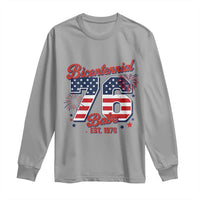 Retro Bicentennial Babe Est 1976 Long Sleeve Shirt 4th of July 50th Birthday Gift