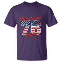 Retro Bicentennial Babe Est 1976 T Shirt 4th of July 50th Birthday Gift