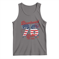 Retro Bicentennial Babe Est 1976 Tank Top 4th of July 50th Birthday Gift