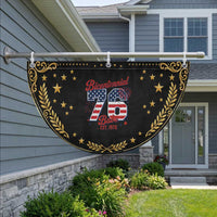 Retro Bicentennial Babe Est 1976 Patriotic Fan Flag 4th of July 50th Birthday Gift