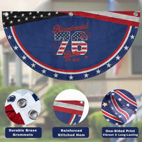 Retro Bicentennial Babe Est 1976 Patriotic Fan Flag 4th of July 50th Birthday Gift