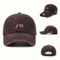 Retro Bicentennial Babe Est 1976 Washed Cotton Baseball Cap 4th of July 50th Birthday Gift