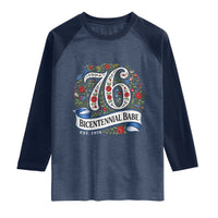 Vintage Floral Bicentennial Babe Est 1976 Raglan Shirt Elegant 50th Birthday