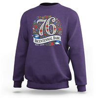 Vintage Floral Bicentennial Babe Est 1976 Sweatshirt Elegant 50th Birthday