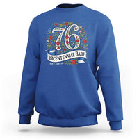 Vintage Floral Bicentennial Babe Est 1976 Sweatshirt Elegant 50th Birthday