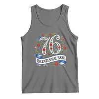 Vintage Floral Bicentennial Babe Est 1976 Tank Top Elegant 50th Birthday