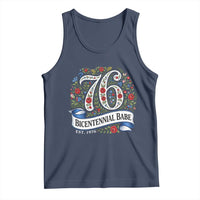 Vintage Floral Bicentennial Babe Est 1976 Tank Top Elegant 50th Birthday