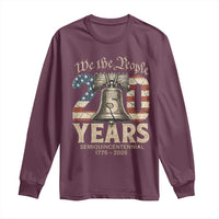 We The People 250 Years Liberty Bell Patriotic Long Sleeve Shirt American Semi-Quincentennial