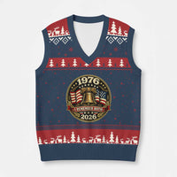Bicentennial Born 1976 Liberty Bell V-Neck Knit Sweater Vest America 250th Anniversary 50th Birthday