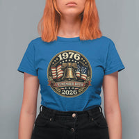 Bicentennial Born 1976 Liberty Bell T Shirt For Women America 250th Anniversary 50th Birthday