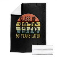 Class of 1976 50 Years Later Throw Blanket Retro Sunset Graduation Birthday 50th Milestone